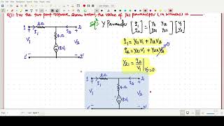 Y21 Parameter Calculation in a Two Port Network Gate 2024 EC [upl. by Aivital161]