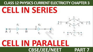 Cells in series and parallel class 12 derivation [upl. by Pinebrook]