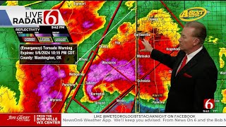 KOTV Barnsdall Bartlesville EF4 Tornado  Continuous Coverage 562024 [upl. by Oderfliw]