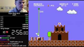 457427 Super Mario Bros any Speedrun Former World Record [upl. by Alyacim617]