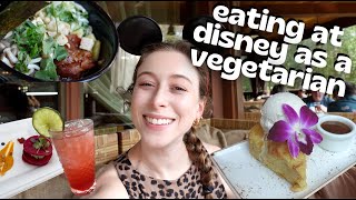 What I Eat In A Day At Disney As A Vegetarian  Vegetarian And Vegan Foods At Walt Disney World [upl. by Illehs]