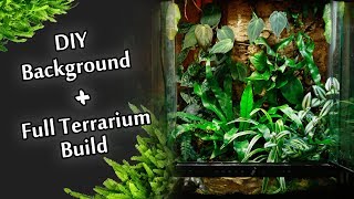 Step by Step Custom Background  Full Bioactive Terrarium Build  Electra Snow [upl. by Niatirb]