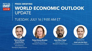 Press Briefing World Economic Outlook Update  July 2024 [upl. by Epillihp]