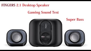 FINGERS Stereo Beats 21 Channel Multimedia Wired Speaker Gaming Test  Sound Test  The technoboy [upl. by Edyak]