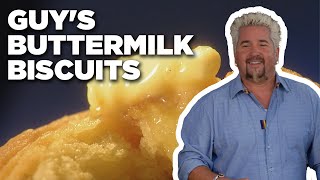 Guy Fieris Buttermilk Biscuits  Guys Big Bite  Food Network [upl. by Enylhsa]