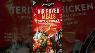 Stouffers air fryeroven meals Teriyaki sauce chicken broccoli peppers 🍲🌶🥦🥣 Delicious 😋😋👍🏼😁 [upl. by Milburn]