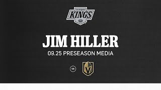 Head Coach Jim Hiller  0925 LA Kings Win at VGK  Postgame Media [upl. by Aniroc595]