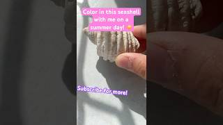 Seashell colouring🐚 kawaii diy seashell art [upl. by Heller]