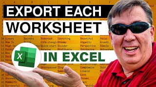 Excel  Save Time with this Excel Macro Export Multiple Sheets as TabDelimited Files  Episode 894 [upl. by Anilorac200]