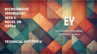 SELECTED  EY  Java microservice spring boot real time interview  Real time interview [upl. by Lednem564]