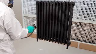 Apprêt de finition sur radiateur en fonte [upl. by Zysk395]