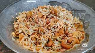 Chivda namkeen  Roasted poha mix  Home made namkeen [upl. by Xanthus]