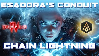 Diablo 4 Season 5 Sorcerer Build Esadoras Conduit Chain Lightning  Crackling Energy Endgame [upl. by Evans]