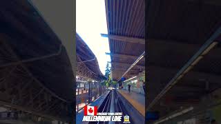 Millennium Line SkyTrain arriving at Lougheed Town Centre Station in Burnaby BC 🚊✨🍁🇨🇦 [upl. by Dragone]