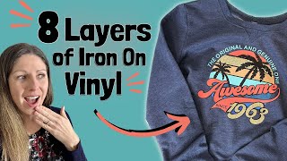 How To Layer Heat Transfer Vinyl  Iron On Tips and Tricks with Cricut [upl. by Malchus]