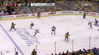 Chris Kunitz Double Overtime Goal vs Senators Sends Penguins to Stanley Cup Final NBC Call [upl. by Euk413]