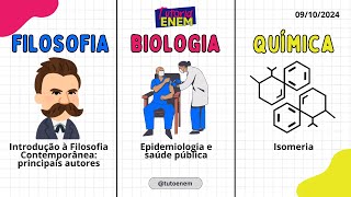 Aula Tutoria ENEM 09102024  FilosofiaBiologiaQuímica [upl. by Kim]