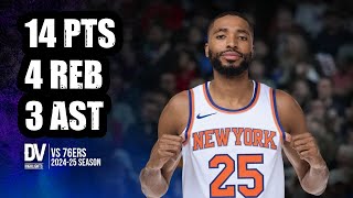 Mikal Bridges vs 76ers 14 pts 4 reb 3 ast  Nov 12 2024  Regular Season [upl. by Origra]