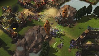 Stronghold Warlords  2v2 EPIC BATTLE OF THE PASS  Multiplayer Gameplay [upl. by Ahsimac]