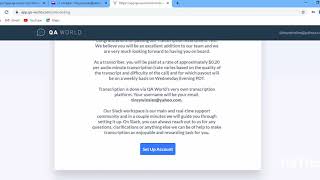 How To Open Up a QA World Transcription Account [upl. by Conant]