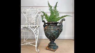 LCT Home 19th C Val DOsne Satyr Garden Urn [upl. by Bouchier]