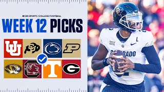 Picks for EVERY Top 25 game in College Football Full Week 12 Predictions [upl. by Etrem]