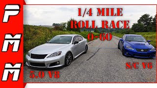 ISF vs Supercharged IS350 which is faster and the better value PoorManMods vs MartyMotoring [upl. by Fannie]