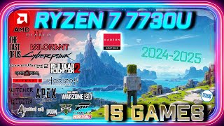 Ryzen 7 7730U  Radeon Graphics in 15 GAMES  2024 [upl. by Eniamej383]