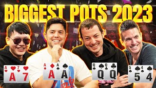 Top 10 Biggest Pots of 2023 [upl. by Erimahs]