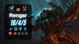 RENGAR JUNGLE vs JARVAN IV  EUW LoL Challenger Patch 1321 [upl. by Inalel586]