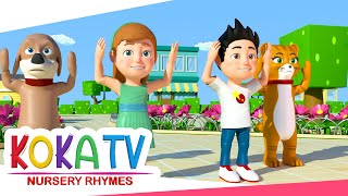 Head Shoulders Knees amp Toes  Koka TV Nursery Rhymes [upl. by Zerlina533]