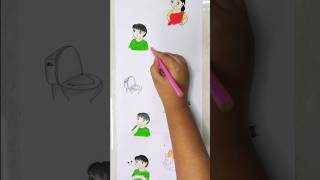 Bengali moms and ghost👻in paper folding art🩷cartooncomedyshortsartforyoubtsfunnydrawinglike [upl. by Bunow]