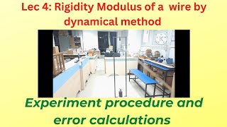 Lec 4 Rigidity Modulus experiment procedure and error calculations [upl. by Brent447]