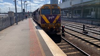 VLine N470 City of Wangaratta Couples Up to the N Set Passenger Cars at Southern Cross Station [upl. by Portingale]