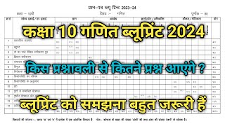 Rbse Class 10 Maths Blueprint 2024  Rbse Class 10 Maths Model Paper 2024 [upl. by Maurine]