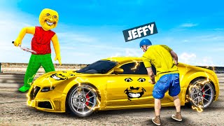 Jeffy Steals WEIRD STRICT DAD Supercars in GTA 5 [upl. by Kenn]