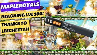 REACHING LVL 100 IN MAPLEROYALS [upl. by Luehrmann]