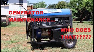 How to service a gaspetrol generator Oil change Air filter Spark plug Carburettor and battery [upl. by Reiche]