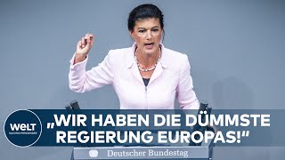 „Wie bescheuert ist das denn Wir haben die dümmste Regierung Europas“ WAGENKNECHT teilt aus [upl. by Brigette]