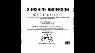 Sunshine Anderson Heard It All Before Album Version SHQ [upl. by Atiuqaj81]