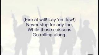 The Caisson Song Original US Army Song  Singalong with Lyrics [upl. by Fuhrman]