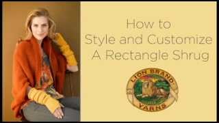 How to Style and Customize a Rectangle Shrug [upl. by Llerdnad]