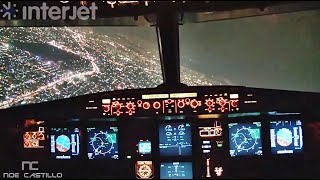 Despegando de Ciudad de México de Noche en la cabina de Pilotos [upl. by Eelyma466]