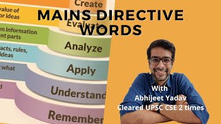 Directive Words in UPSC Mains  Discuss Analyse Comment Evaluate [upl. by Valle]