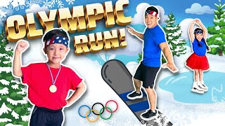 ⛷️🏅 Winter Olympics VIDEOGAME Kids Workout  Funny Sports Exercise [upl. by Notnilk259]