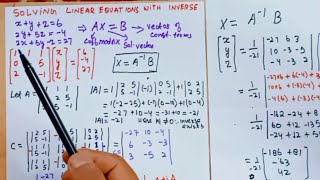 Solving system of linear equations using Matrix Inverse InverseMatrix NetEconomics JRF IES [upl. by Kurtzman]