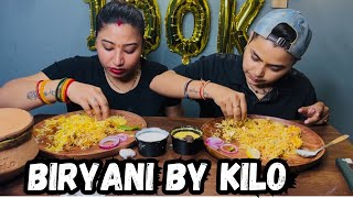 Eating Hyderabadi Veg amp Paneer Dum Biryani By Kilo  ​⁠YashalsMukbang [upl. by Call843]