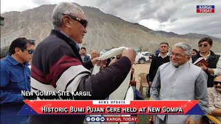 New Gompa Site Historic Bumi Pujan Ceremony Held at New Gompa Construction in Kargil [upl. by Coonan]