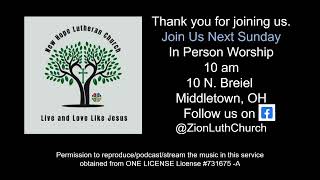 September 15 2024 Sunday Worship at New Hope Lutheran Church Middletown Ohio [upl. by Eiznik]