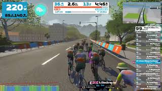 Zwift  Group Ride Stage 5  Ride  Tour de Zwift 2024 C on Innsbruckring in Innsbruck [upl. by Hueston]